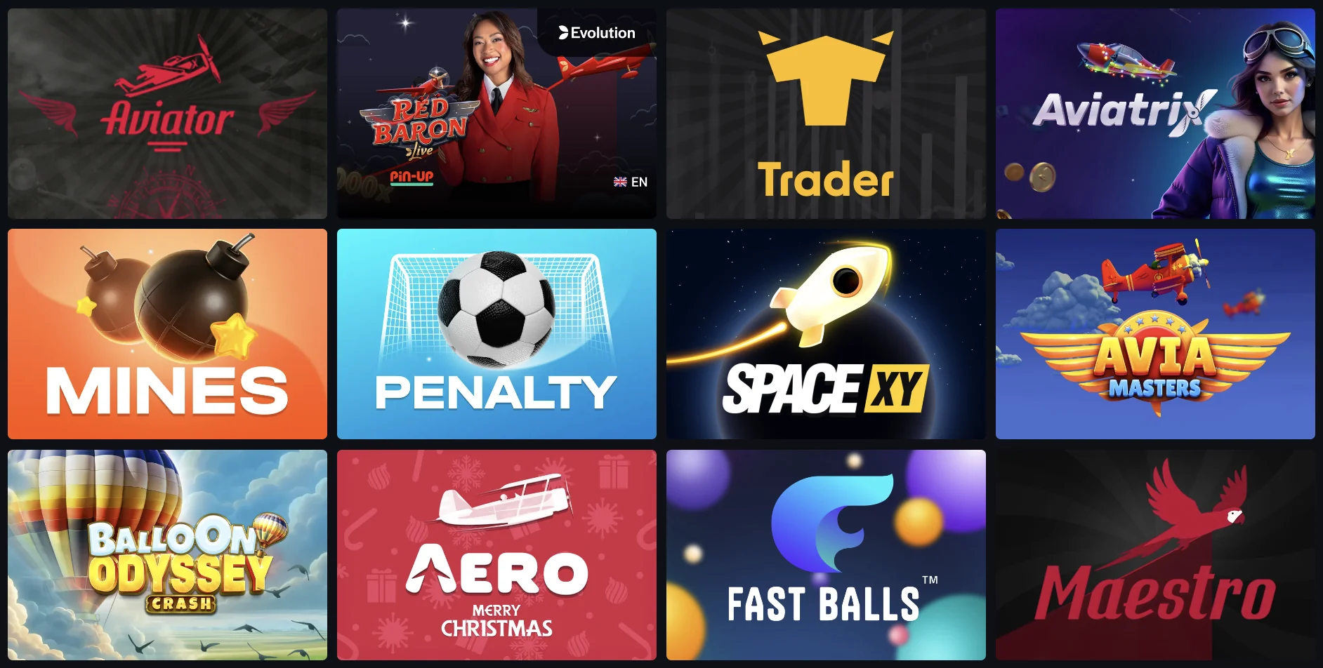 Jeux de Pin Up casino